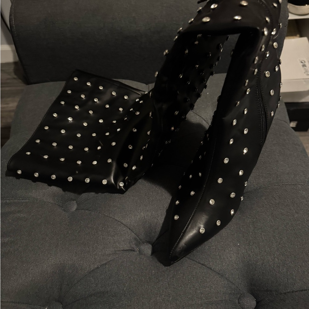 Studded Black Boots